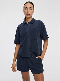 Chemise en tricot éponge à manches longues - Hyba