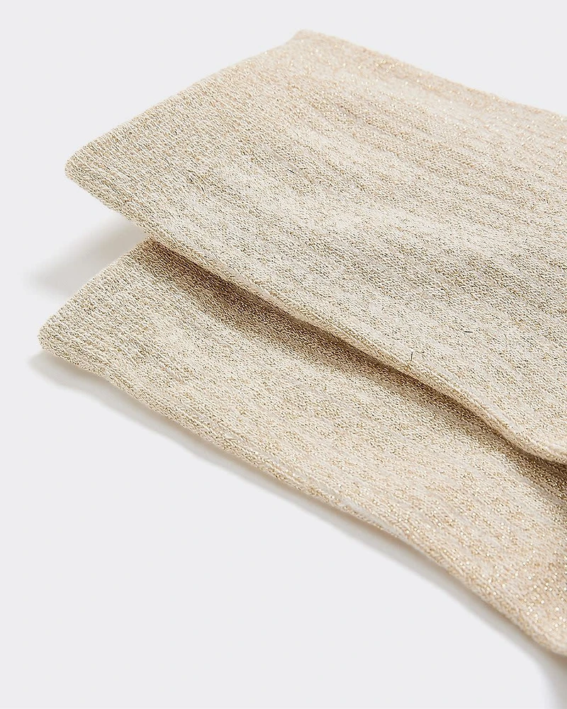 Bas cheville en coton scintillant