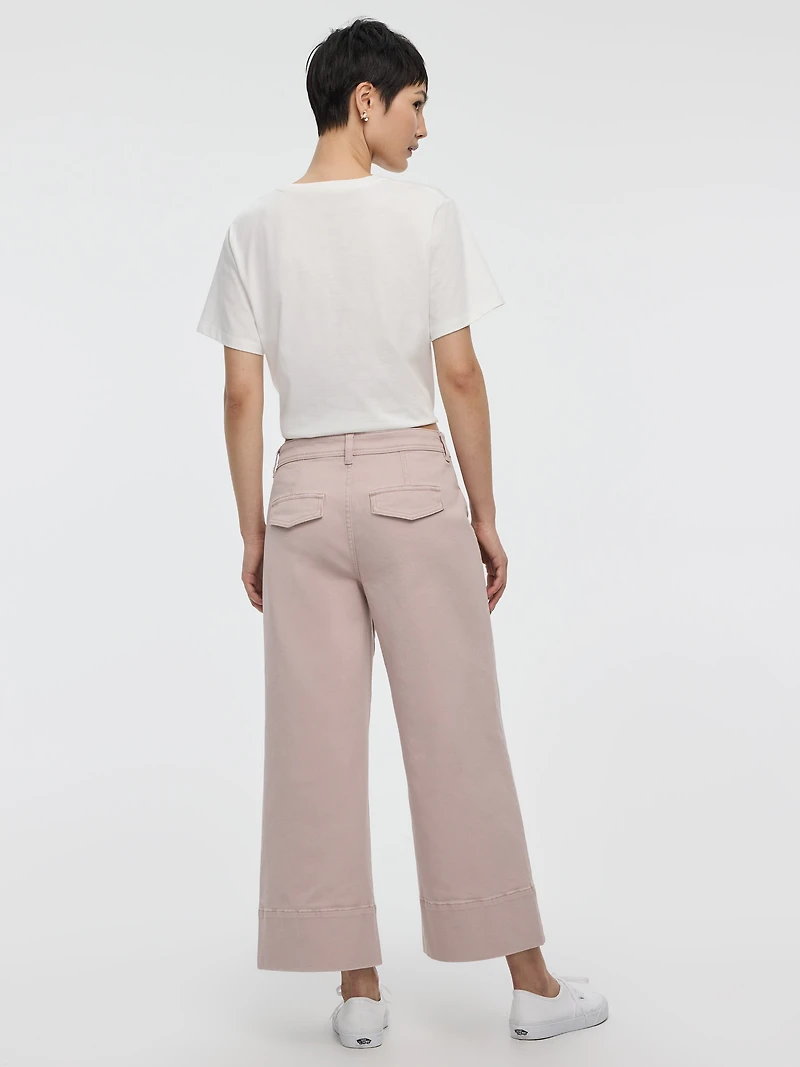 Straight-Leg High-Rise Cropped Mariner Pant
