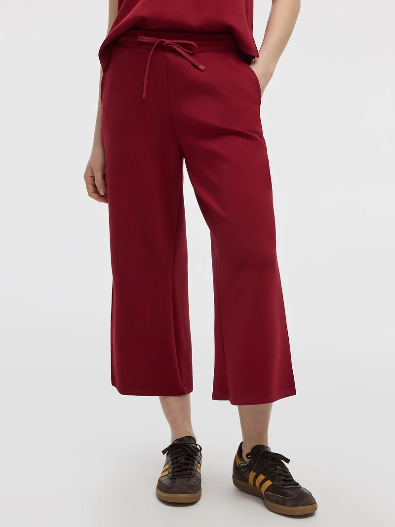Cropped Wide-Leg Pants - HYLUX Hyba