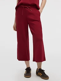 Cropped Wide-Leg Pants - HYLUX Hyba