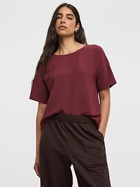 Crew-Neck T-Shirt Blouse