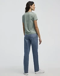 T-shirt à col rond coupe boyfriend