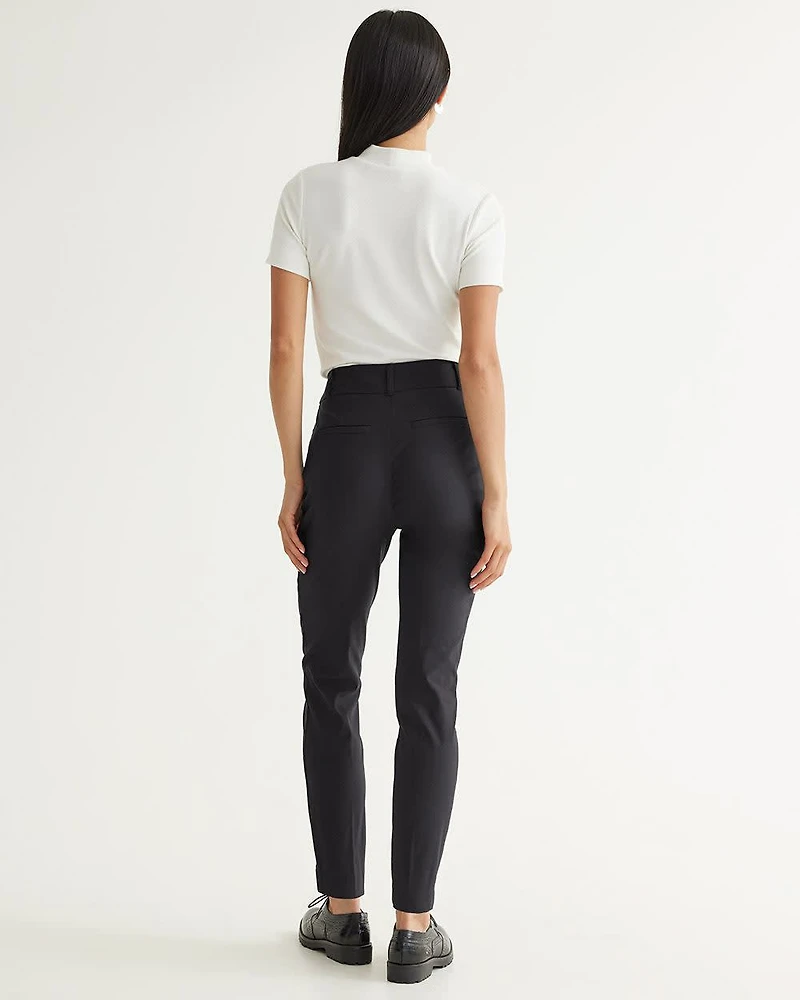 Slim-Leg High-Rise Ankle Pant