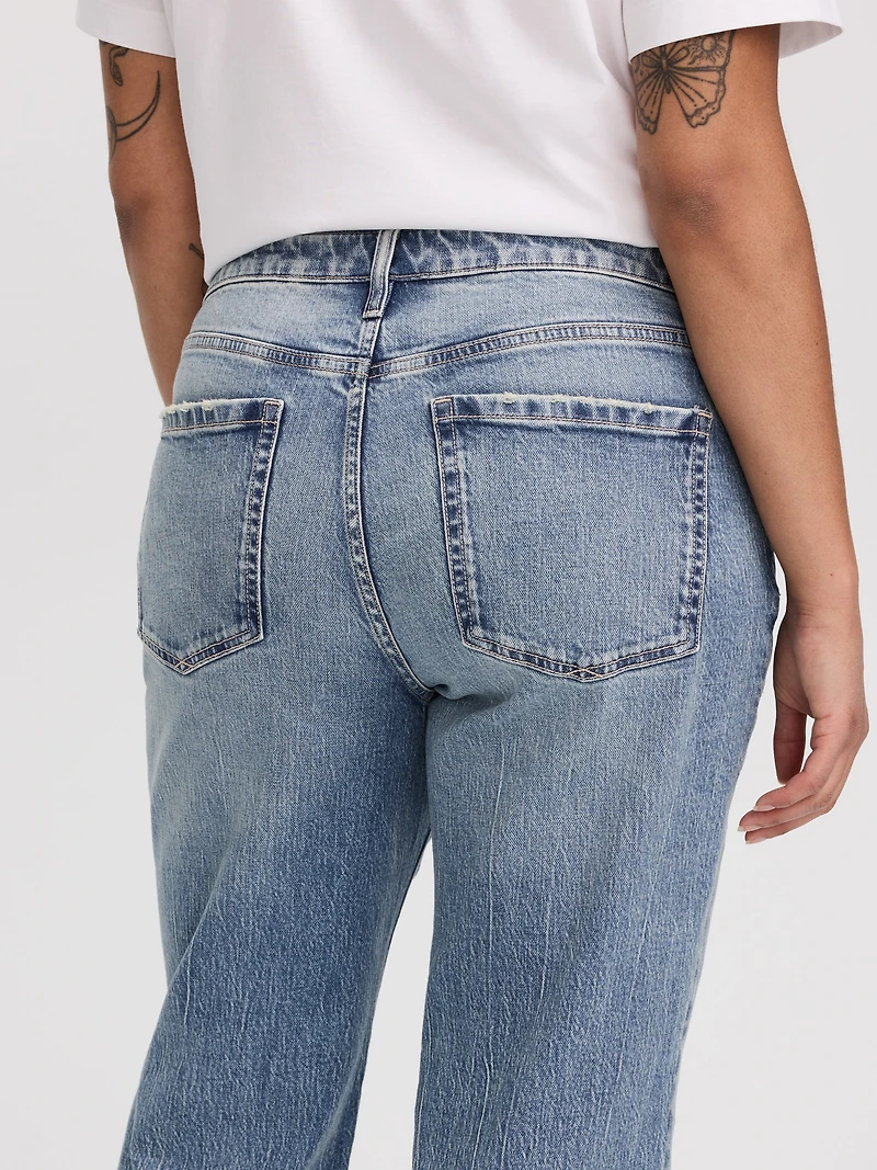 Jean à jambe évasée et taille mi-haute - Coupe Courbes