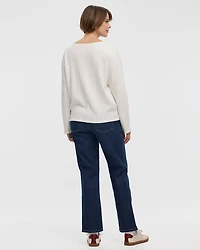 Long-Sleeve Boat-Neck Top