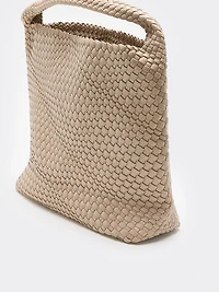 Sac fourre-tout en faux cuir tressé