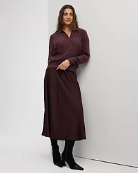 Jupe midi A silhouette en satin