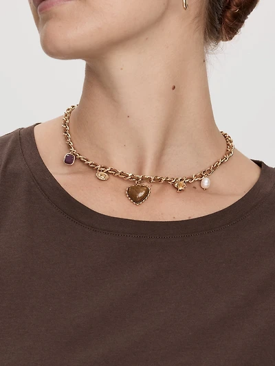 Short Necklace with Charms