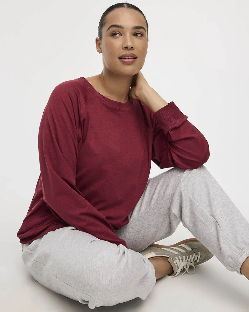 Long-Sleeve Crew-Neck Pullover - Dry-Lux (R) Hyba Essentials