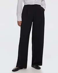 Wide-Leg Mid-Rise Pants