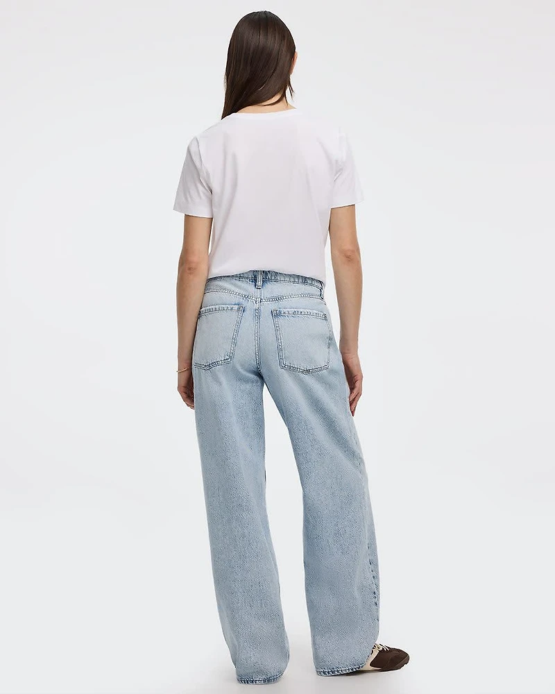 Mid-Rise Ripped Baggy Jean