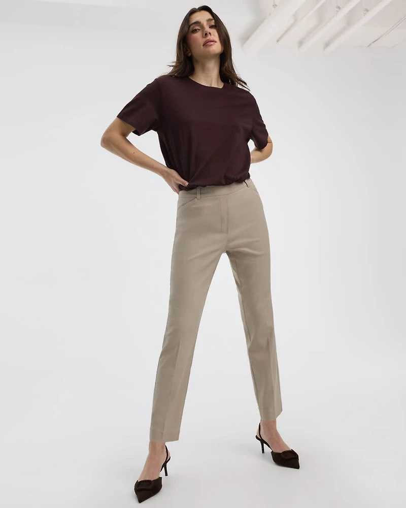 Slim-Leg High-Rise Ankle Pant - The Iconic (R)