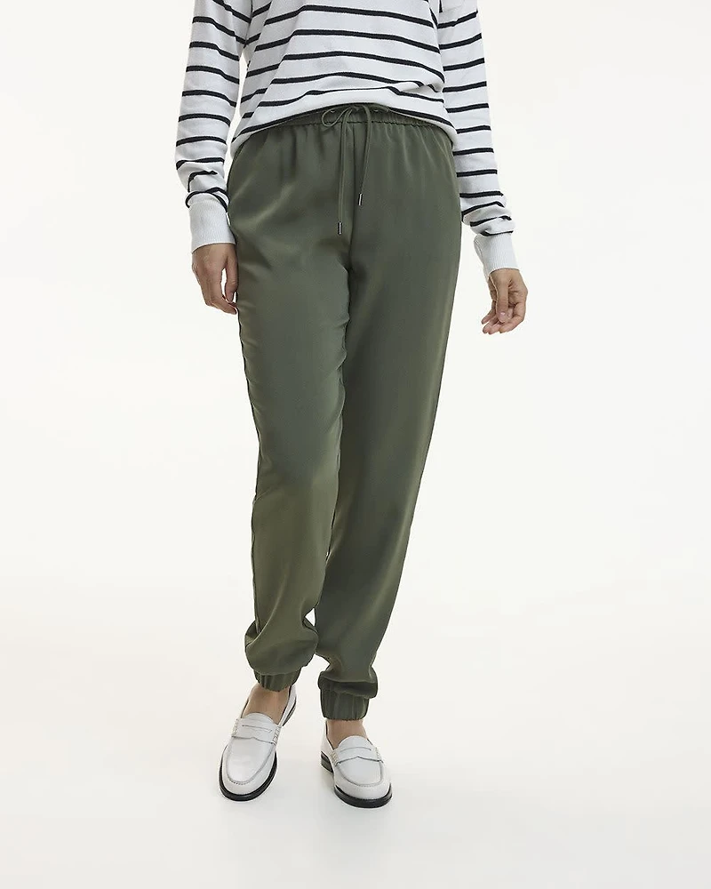 Pantalon jogger en sergé - Long