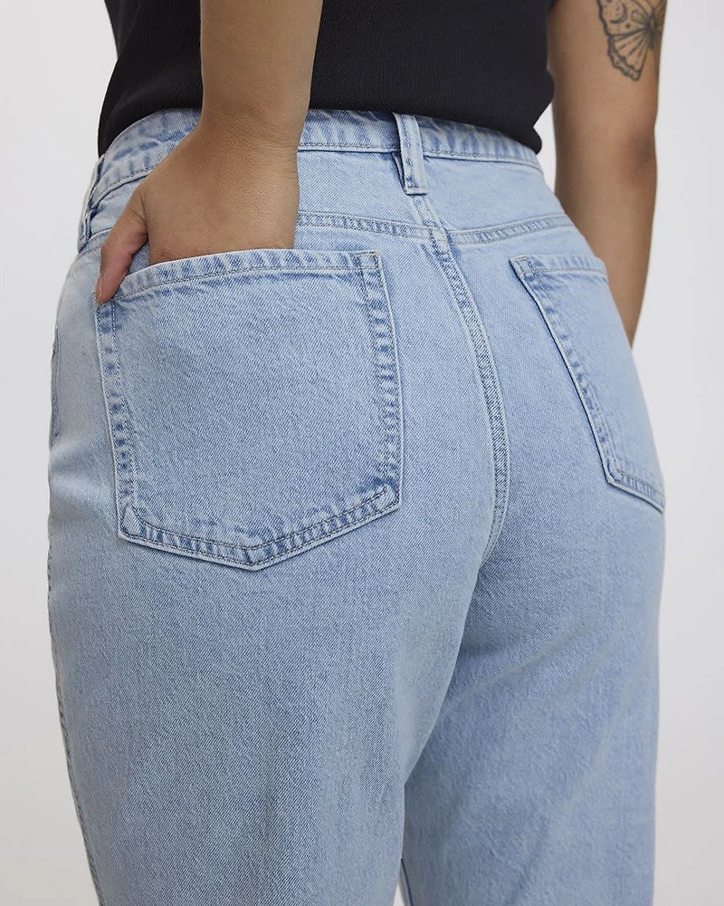Straight-Leg Mid-Rise Jean