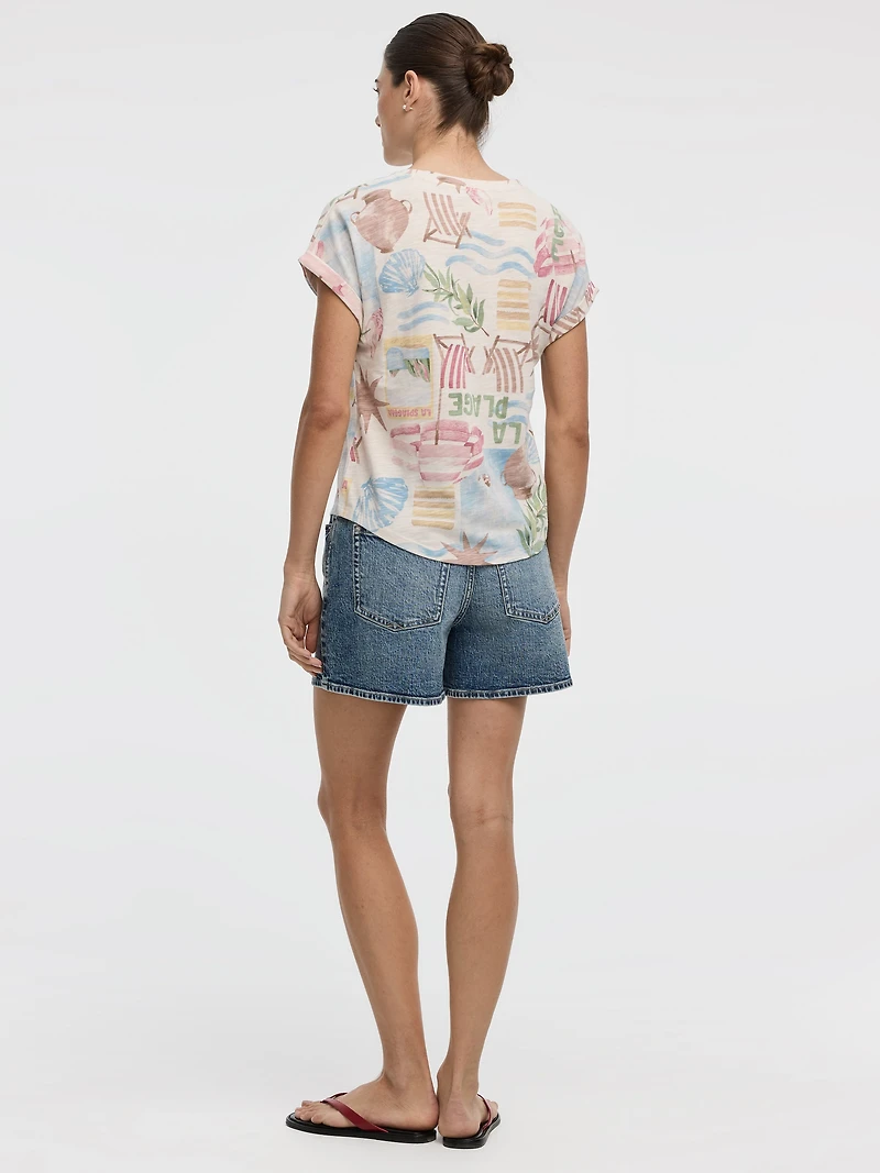 T-shirt à manches courtes et col rond