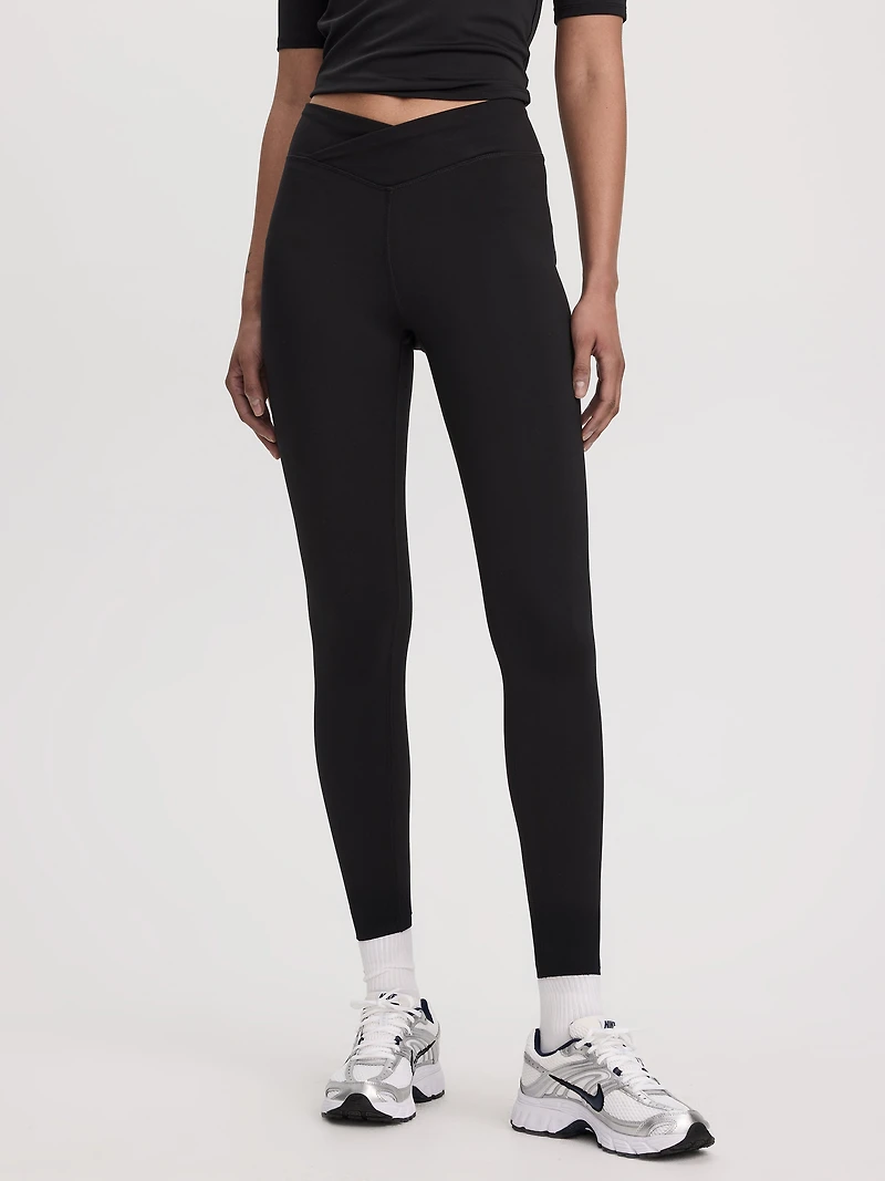 Legging with Cross-Over Waistband