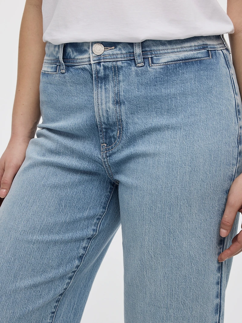 Straight-Leg High-Rise Cropped Mariner Jean