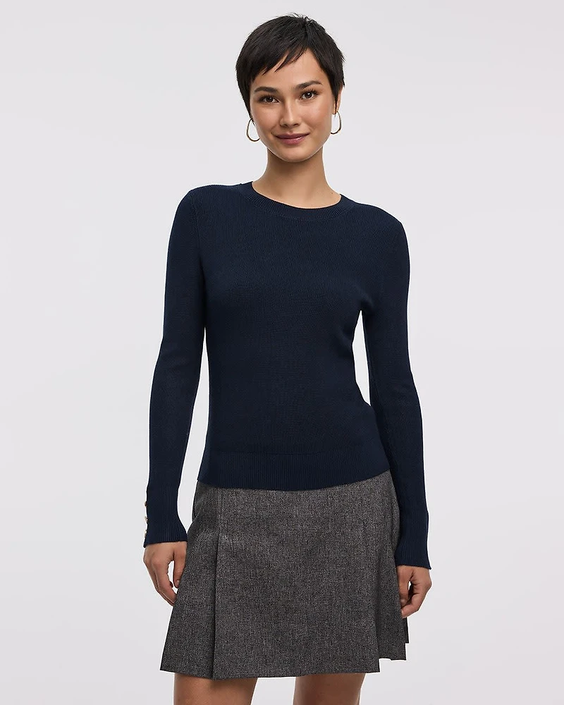 Long-Sleeve Crew-Neck Sweater