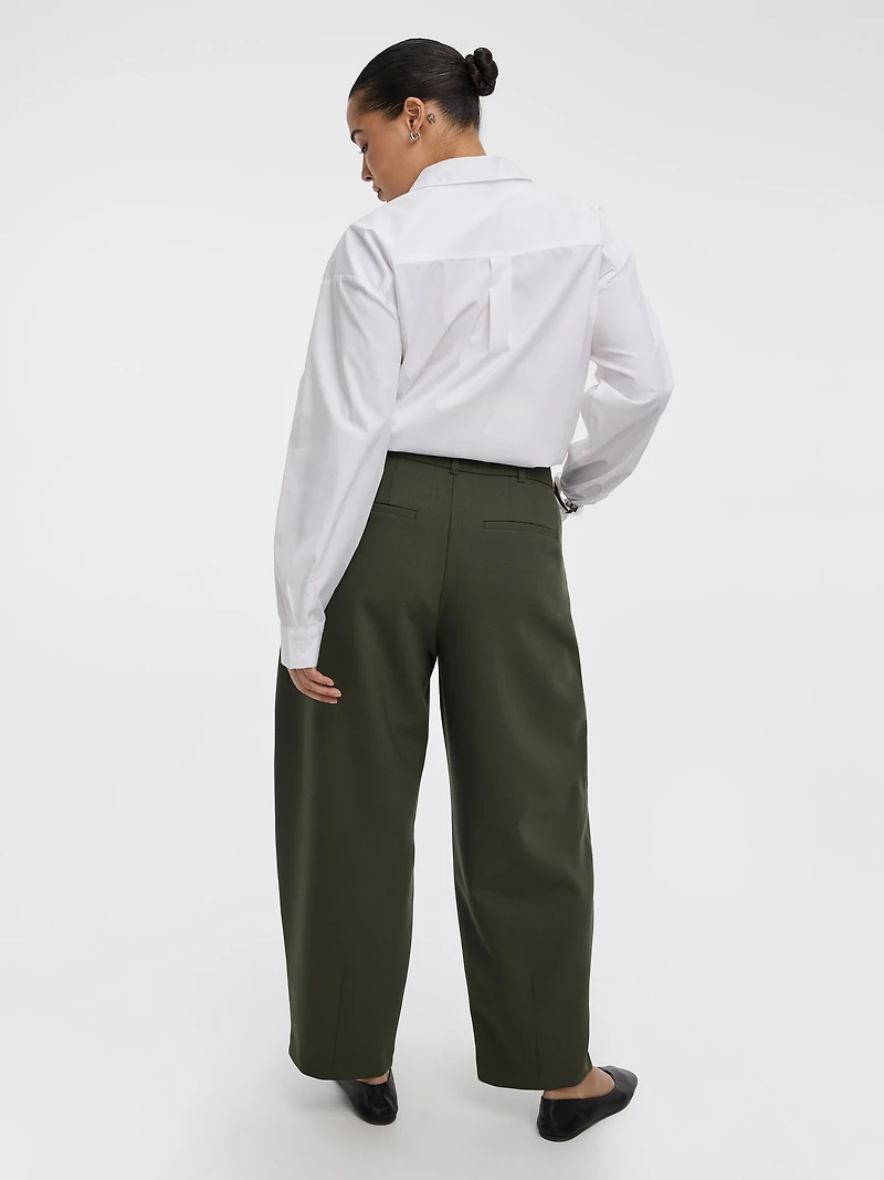 Pantalon taille mi-haute à jambe ballon - Coupe Courbes