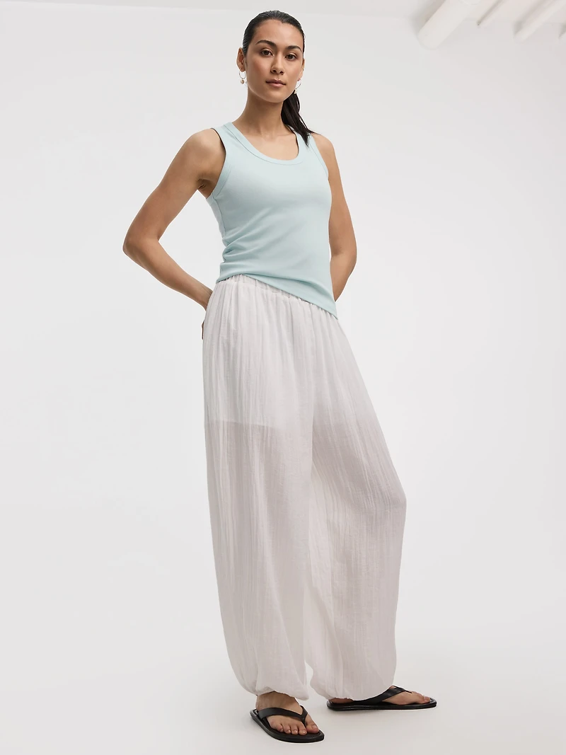 Scoop-Neck Ribbed Tank