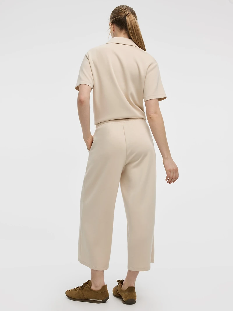 Cropped Wide-Leg Pants - HYLUX Hyba