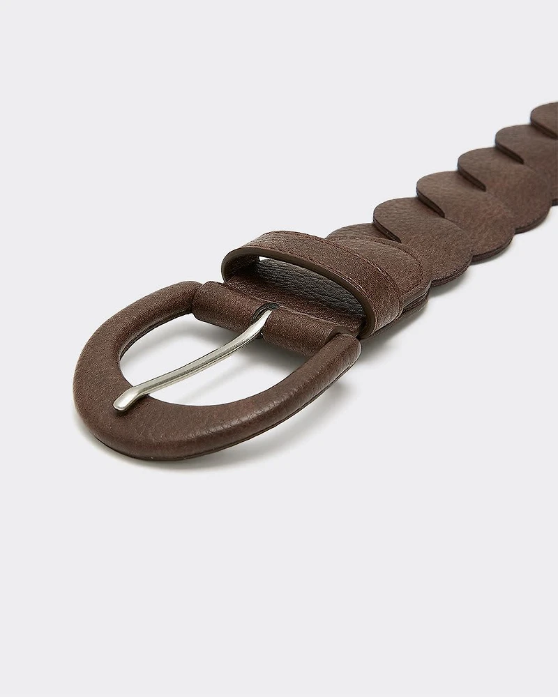 Ceinture torsadée en faux cuir