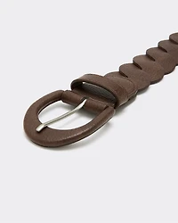 Ceinture torsadée en faux cuir