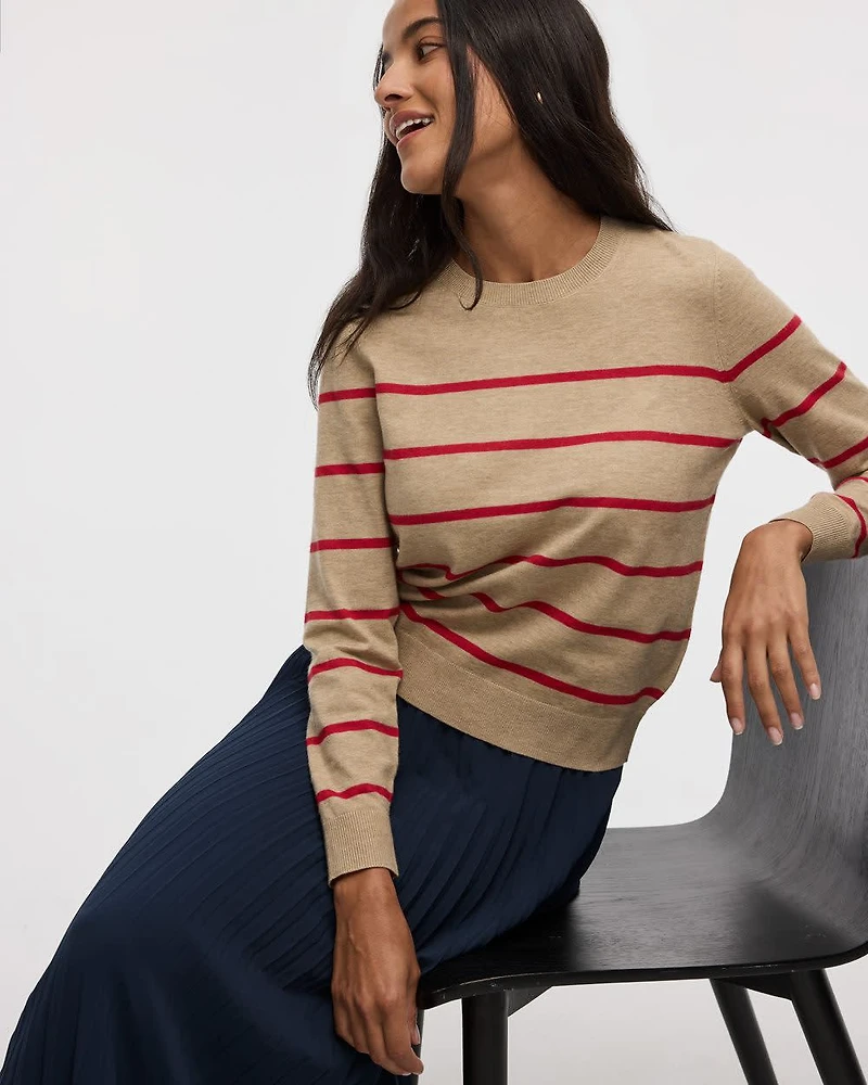 Striped Long-Sleeve Pullover - R Essentials