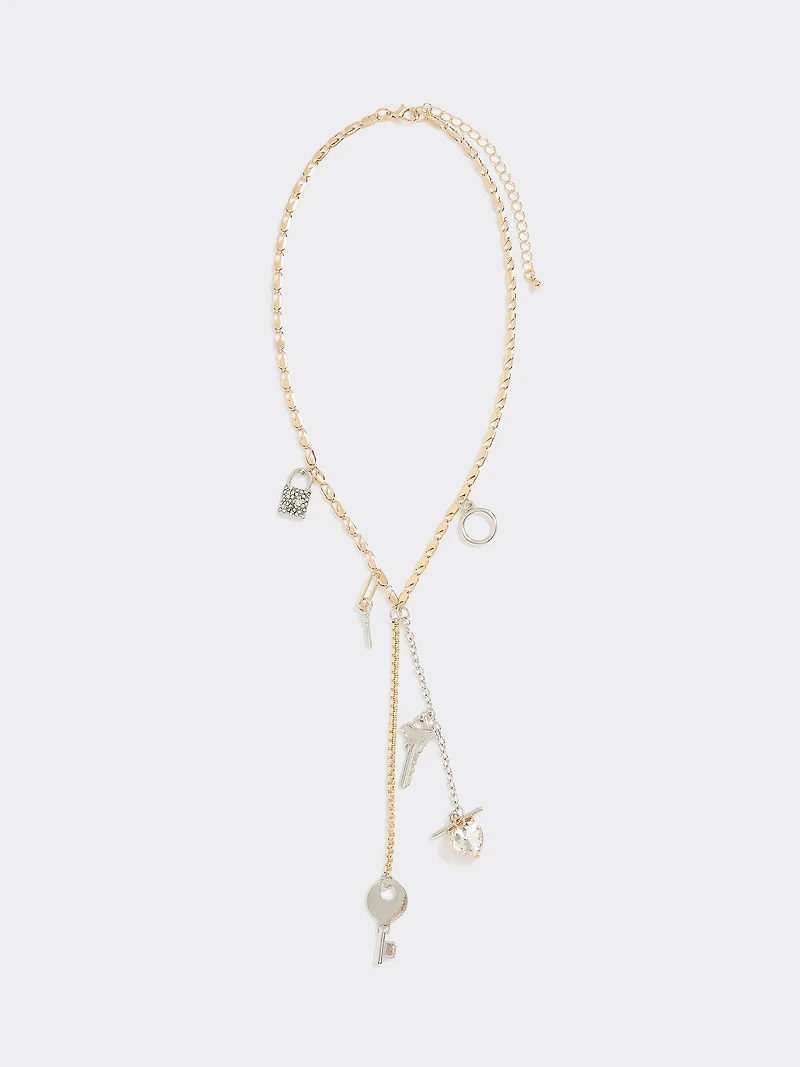 Collier Y à breloques