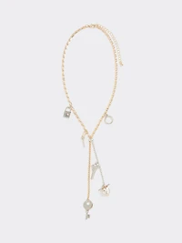 Collier Y à breloques