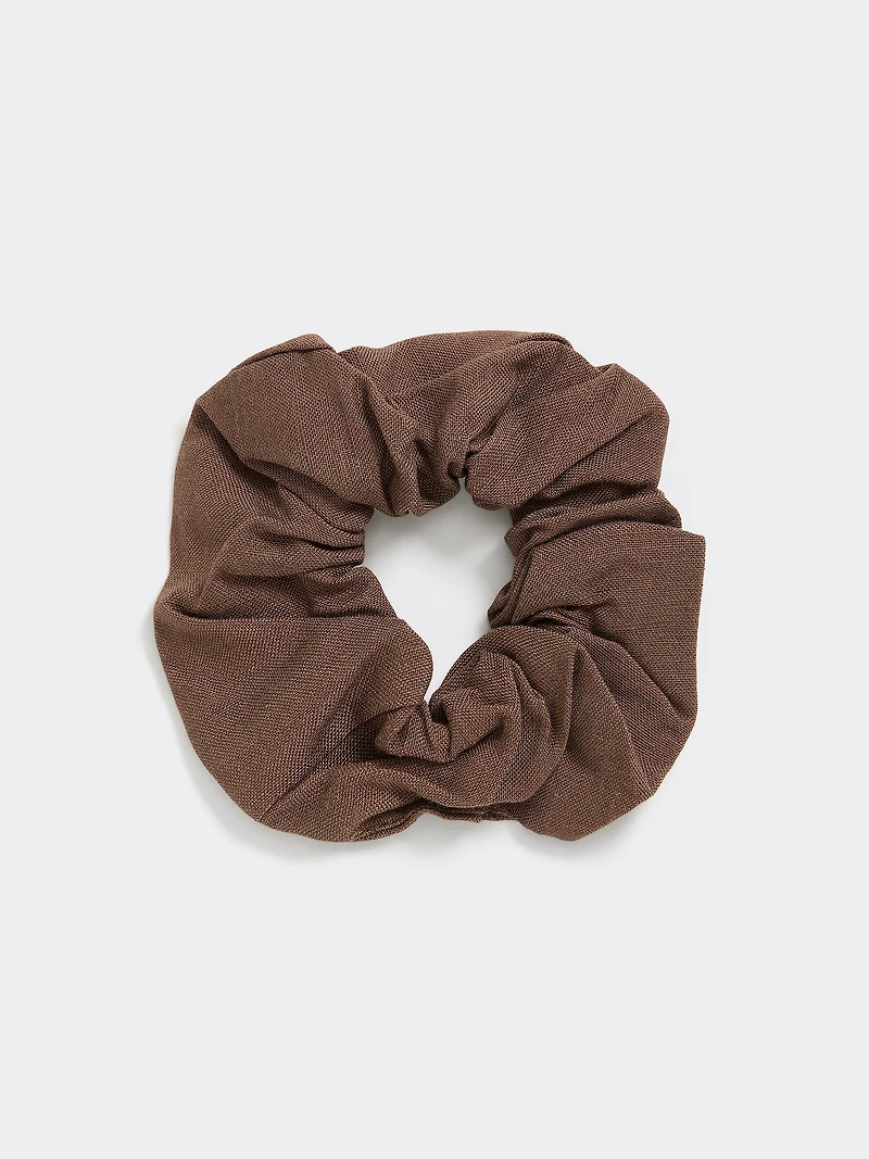 Linen-Blend Scrunchie