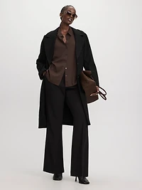 Pantalon à taille haute et jambe évasée - Coupe Courbes