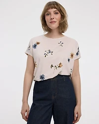 T-shirt à manches courtes dolman et col bateau