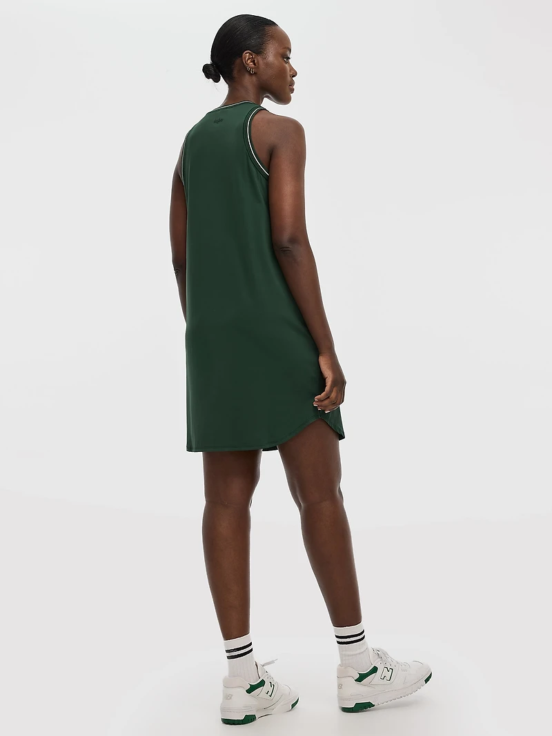 Sleeveless Crew-Neck Dress