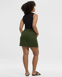 Jupe-short en mélange de lin