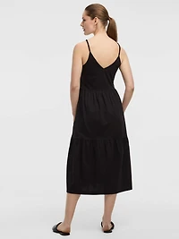 Sleeveless V-Neck Midi Dress