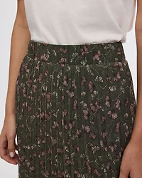 Pleated Chiffon Midi Skirt