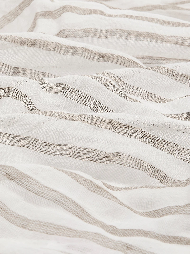 Foulard oblong en mélange de lin