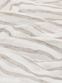 Foulard oblong en mélange de lin