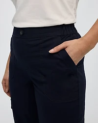 Pantalon jogger en popeline avec poches cargo - Long