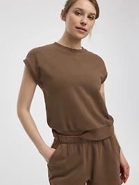 T-shirt à manches très courtes et col rond - Hyba