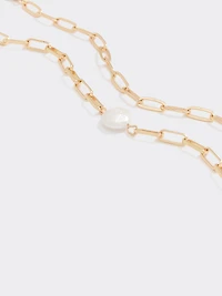 Two-Chain Bracelet with Freshwater Pearls