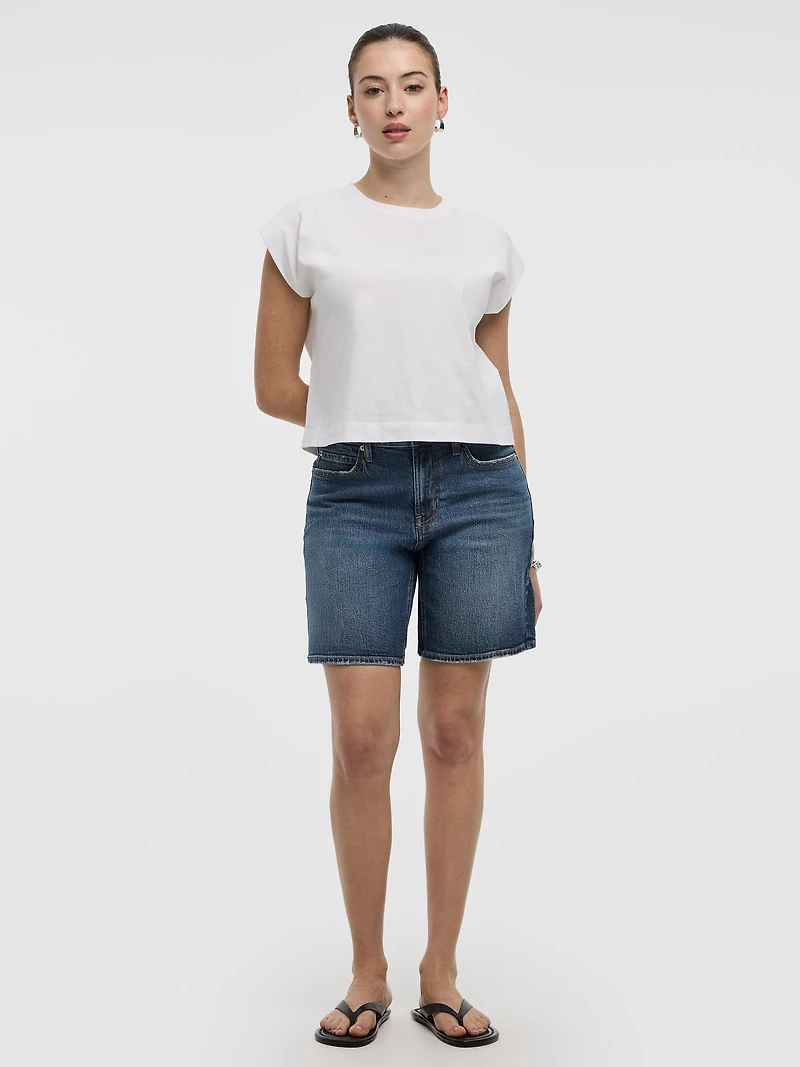 Short ample à taille mi-haute