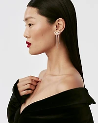 Rhinestone Bow Earrings