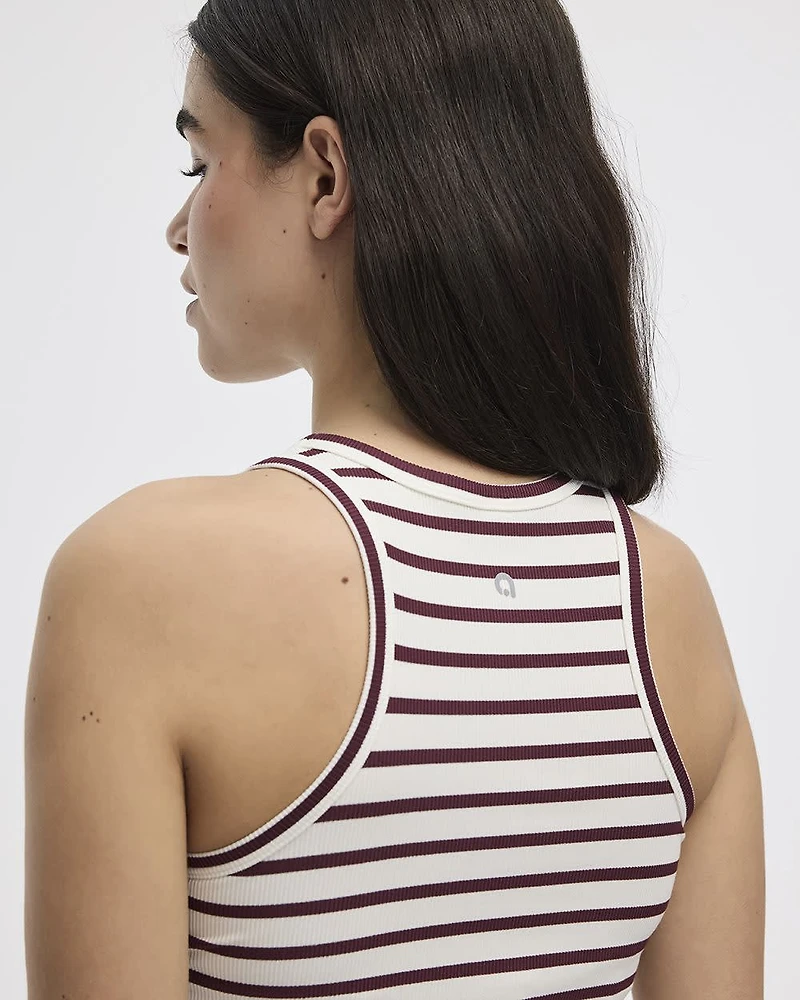 Ribbed Fitted Tank wtih Stripes - Hyba