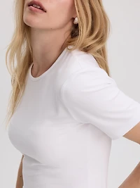 Long-Sleeve Crew-Neck Ribbed T-Shirt - R Essentials