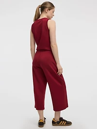 Cropped Wide-Leg Pants - HYLUX Hyba