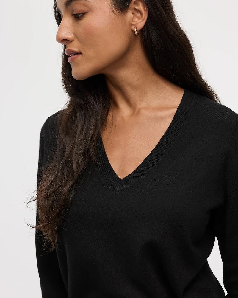 Long-Sleeve V-Neck Pullover - R Essentials