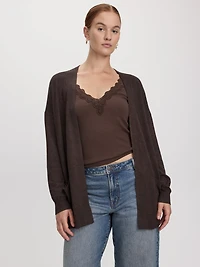 Long-Sleeve Open Cardigan with Pockets - R Essentials
